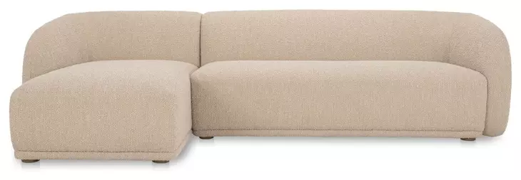 Faye Beige 2 Piece Modular LAF Sectional