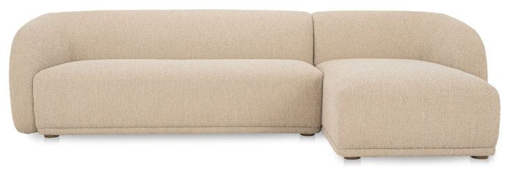 Faye Beige 2 Piece Modular RAF Sectional