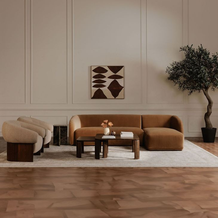 Faye Tan 2 Piece Modular RAF Sectional