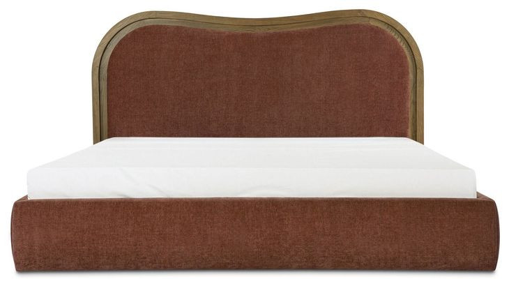 Camilla Chestnut King Upholstered Platform Bed