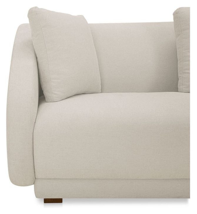 Fraser Off White 3 Piece Modular Sectional with Slipper Chair