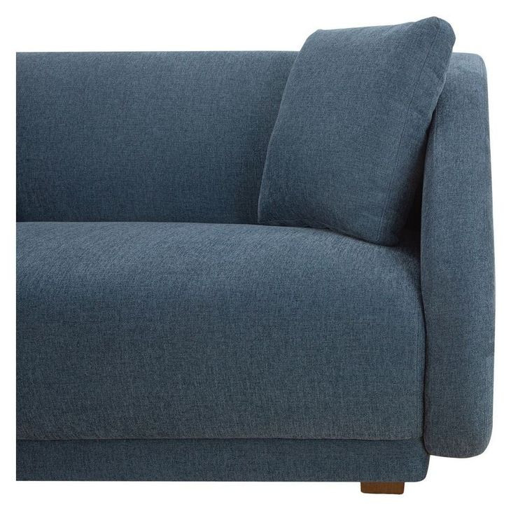 Fraser Deep Blue 3 Piece Modular Sectional with Slipper and Pillows
