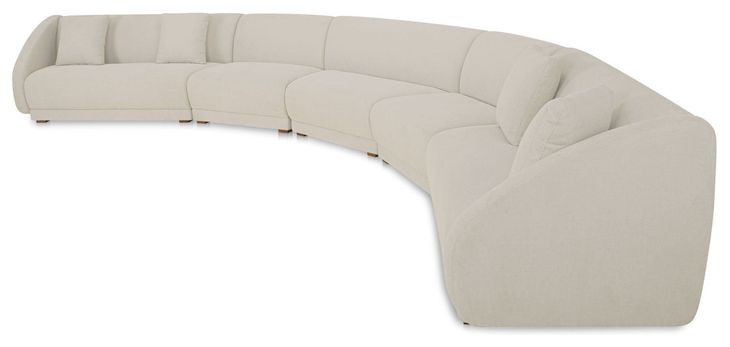Fraser Off White 5 Piece Modular Sectional