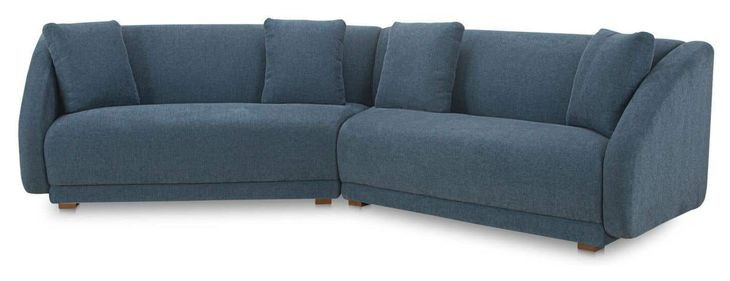 Fraser Deep Blue 2 Piece Modular Sofa