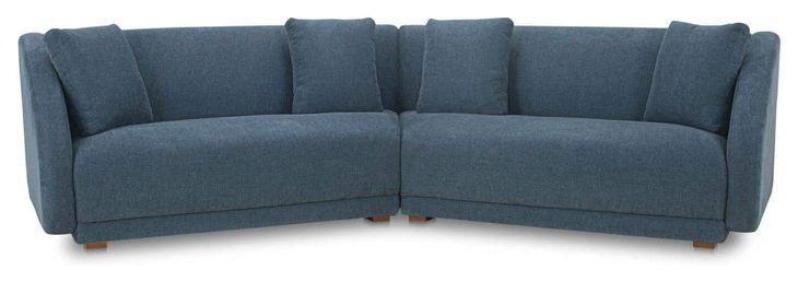 Fraser Deep Blue 2 Piece Modular Sofa