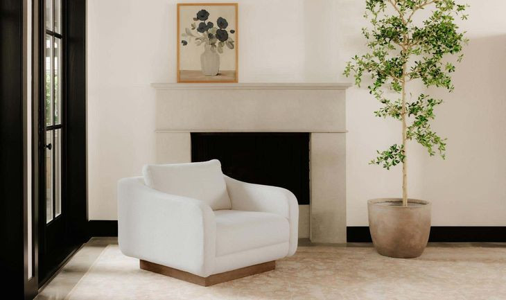 Keane Cream Upholstered Lounge Chair