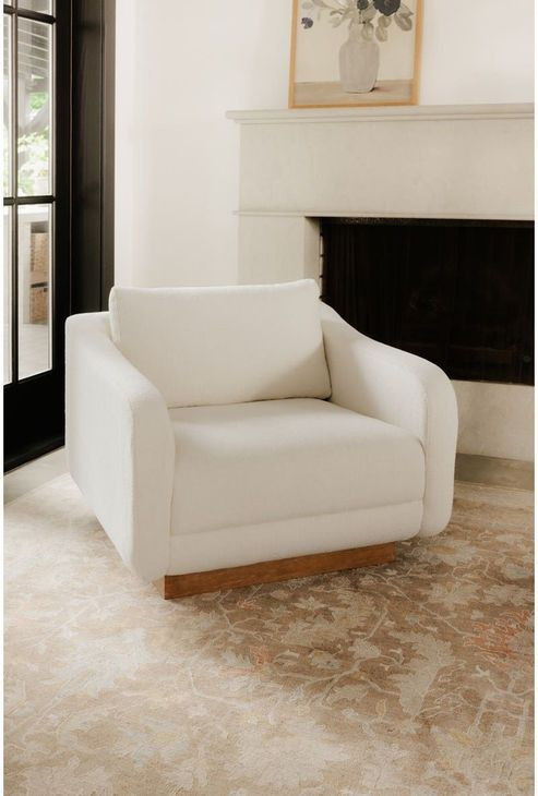 Keane Cream Upholstered Lounge Chair