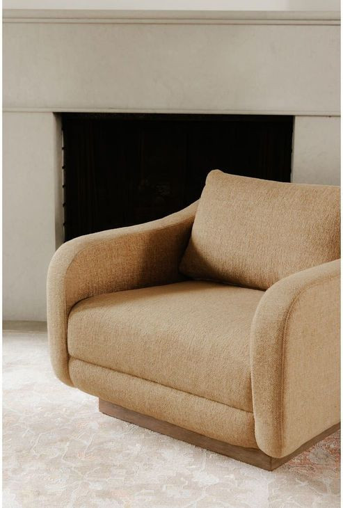 Keane Ochre Upholstered Lounge Chair