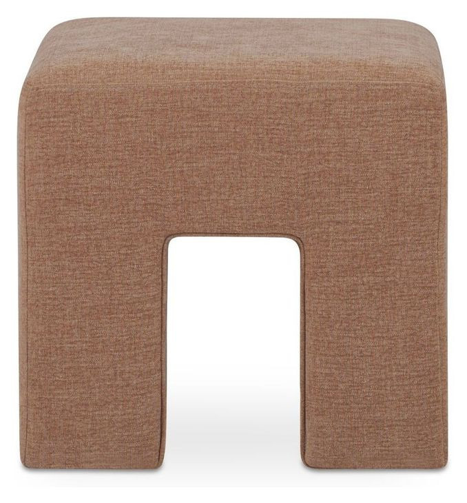 Aidy Washed Pink Upholstered Stool