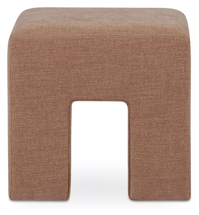 Aidy Washed Pink Upholstered Stool