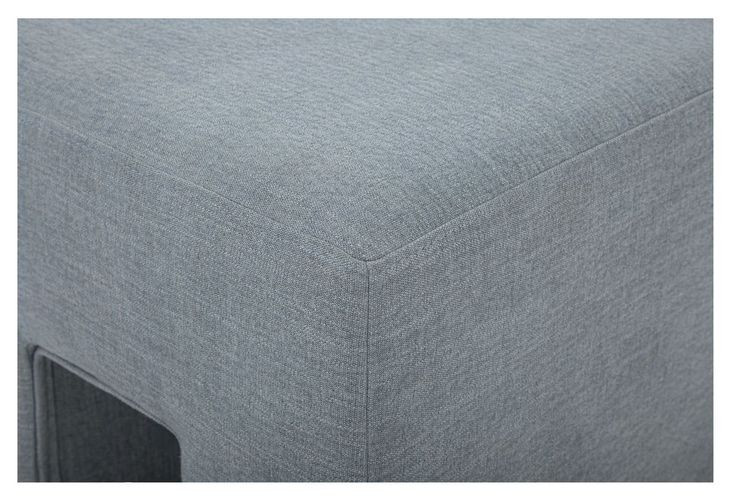 Aidy Light Blue Upholstered Stool