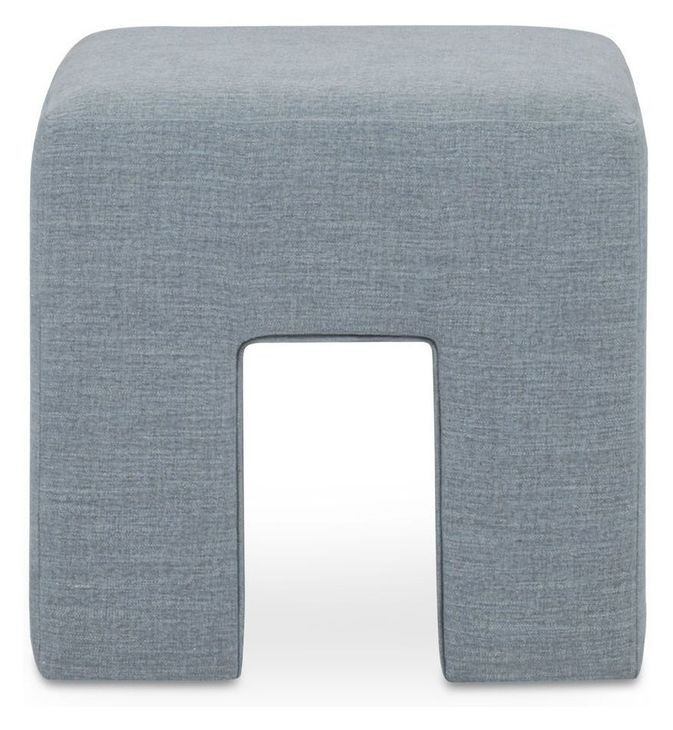 Aidy Light Blue Upholstered Stool From Moe Furniture | Coleman