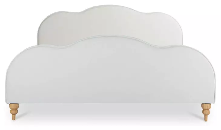 Jacqueline Cream Queen Upholstered Panel Bed