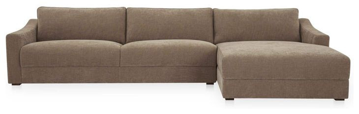Farrow Taupe 2 Piece Modular RAF Sectional