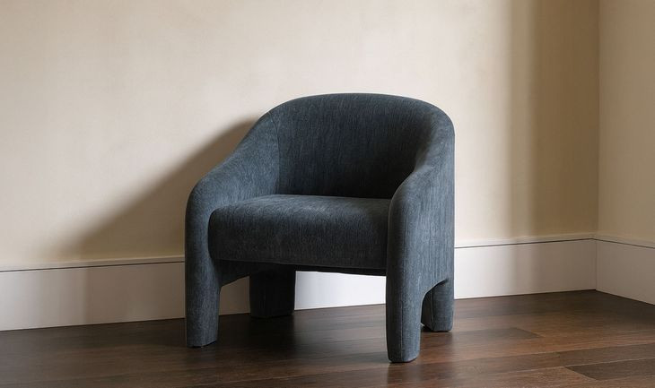 Tuva Slate Blue Upholstered Accent Chair