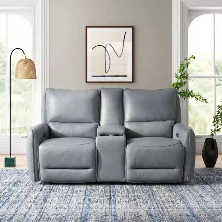 Phineas Pale Blue 74" Power Reclining Loveseat