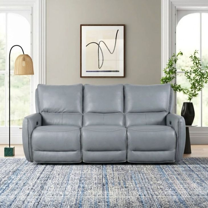 Phineas Pale Blue 85" Power Reclining Sofa