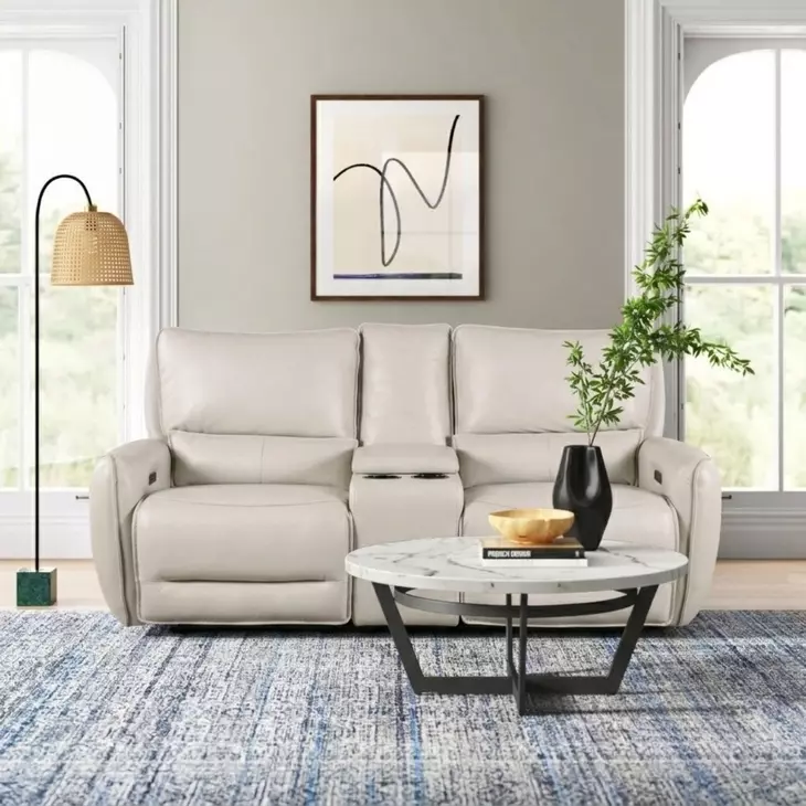 Phineas Beige 74" Power Reclining Loveseat