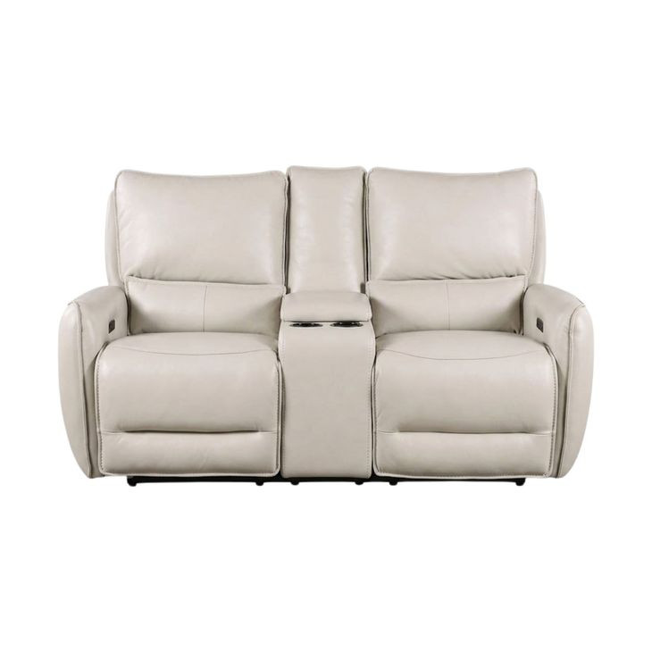 Phineas Beige 74" Power Reclining Loveseat