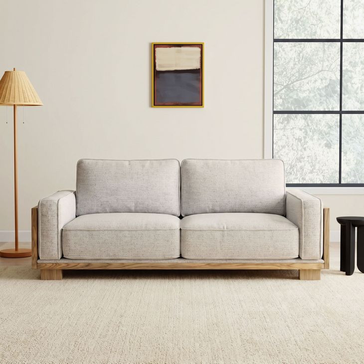 Harstad Light Brown And Natural Loveseat