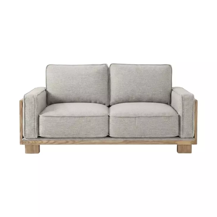 Harstad Light Brown And Natural 70" Loveseat