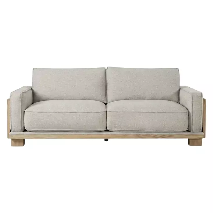 Harstad Light Brown And Natural 93" Sofa