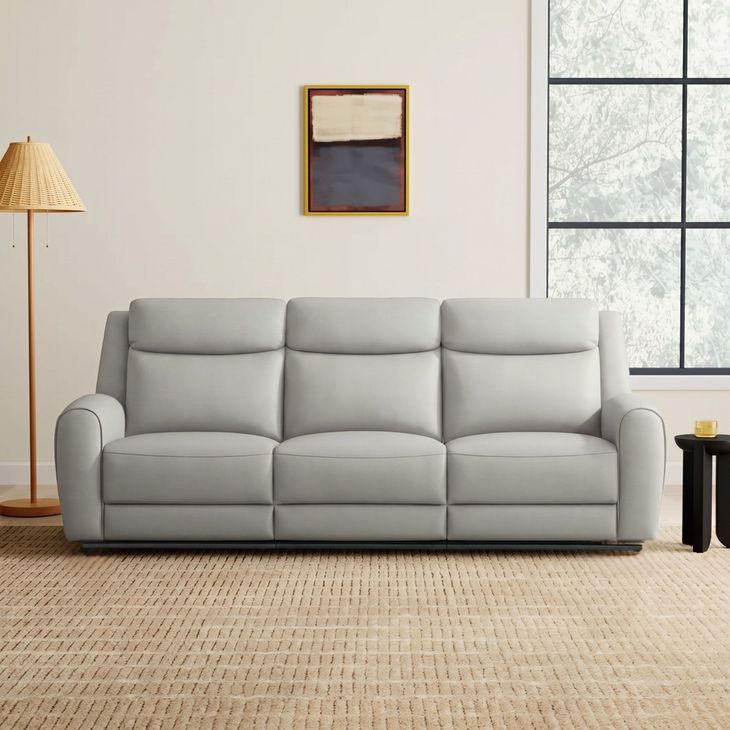 Jacobus Light Gray 87" Manual Reclining Sofa