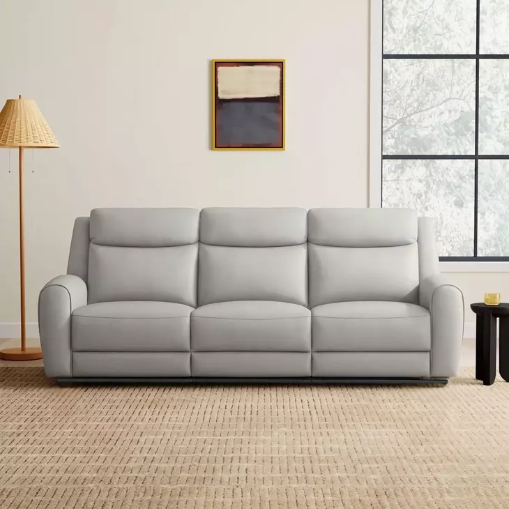 Jacobus Light Gray 87" Manual Reclining Sofa