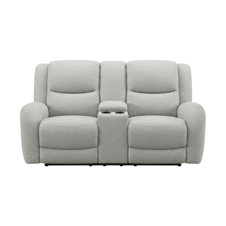 Giraldus Beige 79" Manual Reclining Loveseat with Console