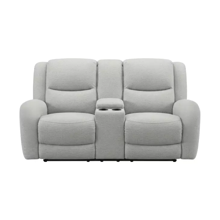 Giraldus Beige 79" Manual Reclining Loveseat with Console