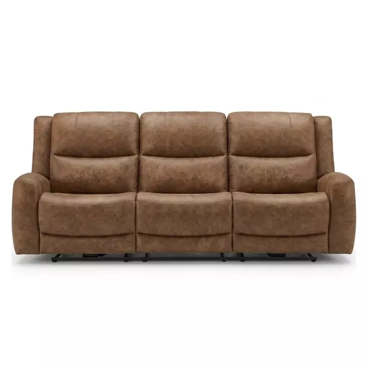 Leolinus Brown 88" Manual Reclining Sofa