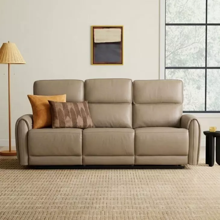 Schlieren Beige 81" Power Reclining Sofa with USB Charging