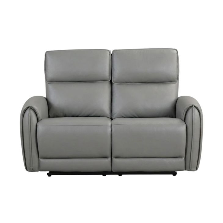Schlieren Gray 57" Power Reclining Loveseat with USB Charging