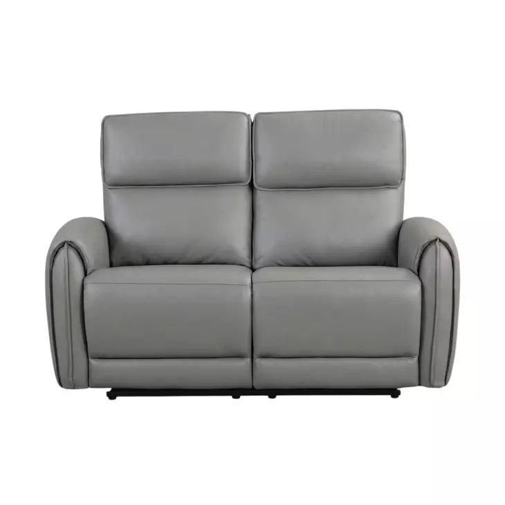 Schlieren Gray 57" Power Reclining Loveseat with USB Charging