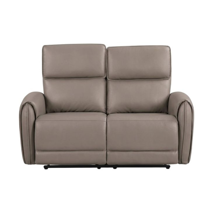 Schlieren Light Brown 57" Power Reclining Loveseat with USB Charging
