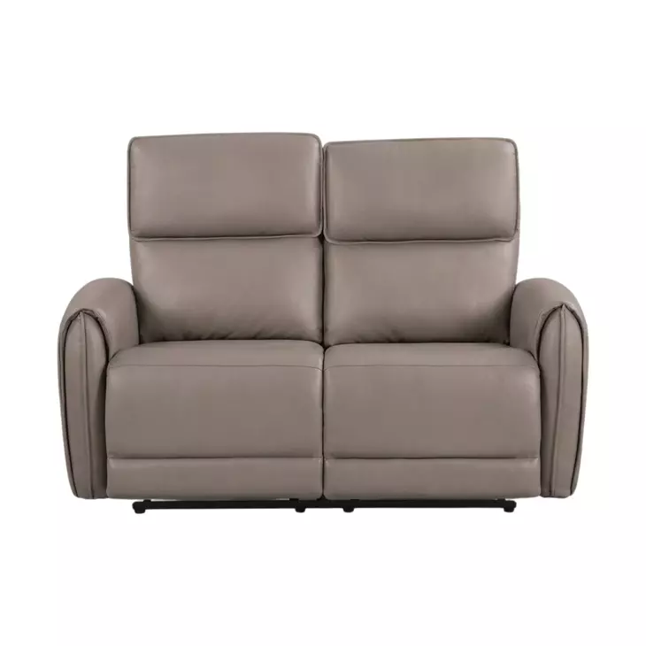 Schlieren Light Brown 57" Power Reclining Loveseat with USB Charging
