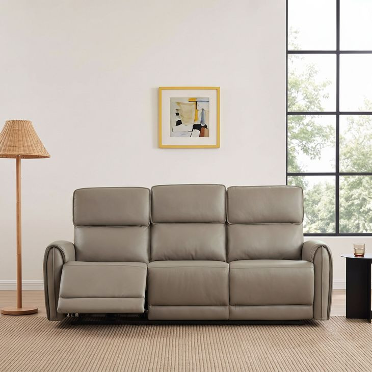 Schlieren Light Brown 81" Power Reclining Sofa with USB Charging