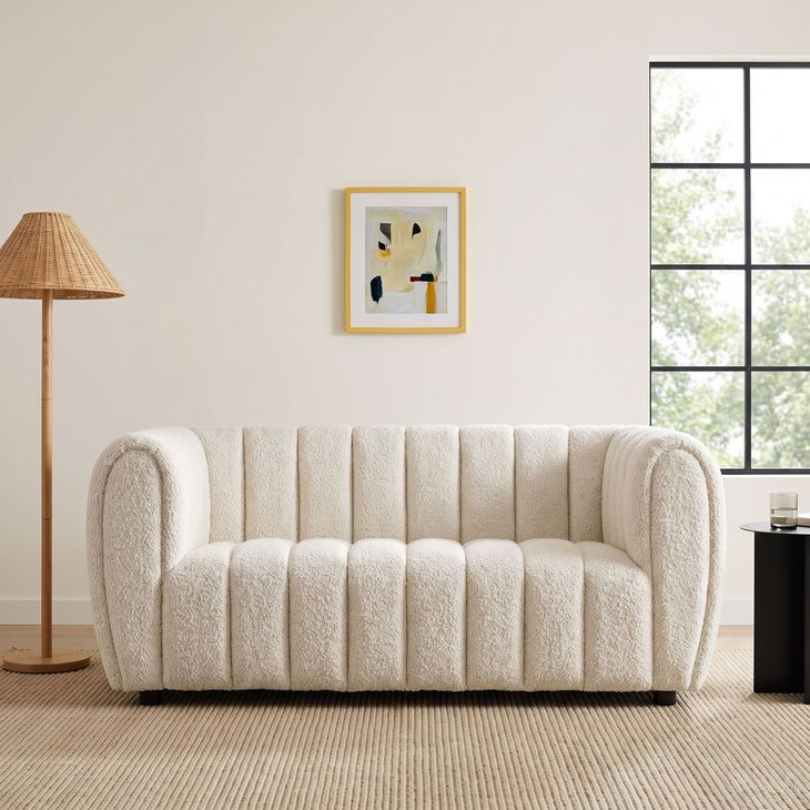 Aversa Off White 63" Loveseat