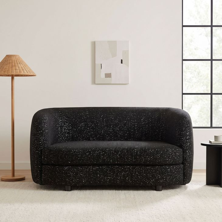 Versoix Black 63" Loveseat