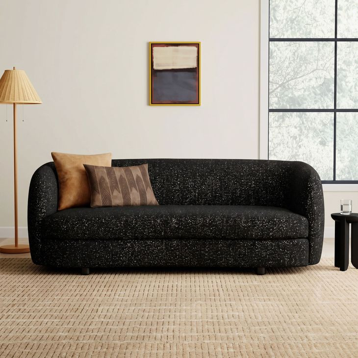 Versoix Black 83" Sofa