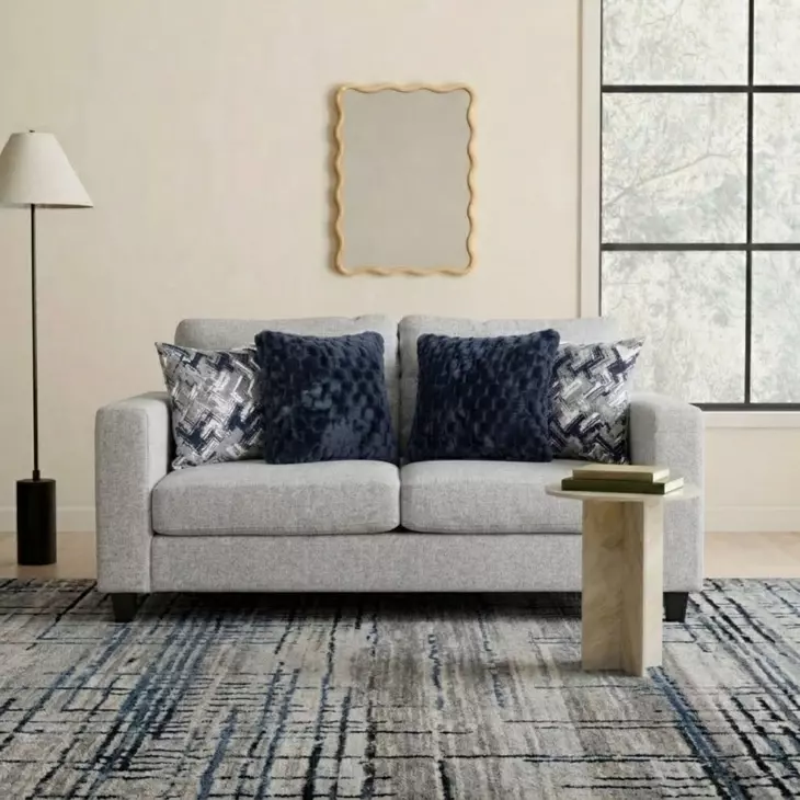 Harlow Light Gray 67" Loveseat