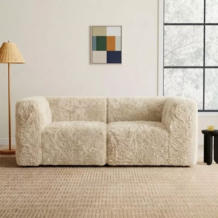 Nappi Sand 80" Modular Loveseat