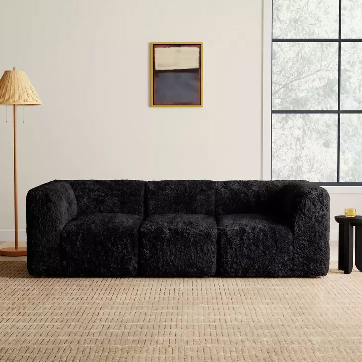 Nappi Black 107" Modular Sofa