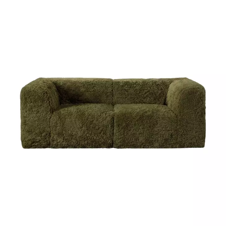 Nappi Olive Green 80" Modular Loveseat