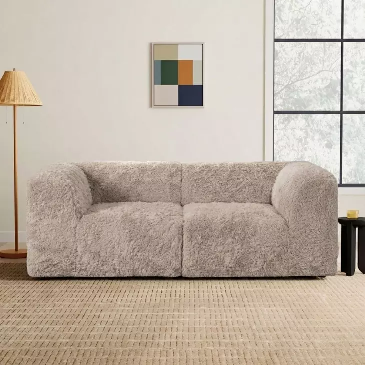 Nappi Taupe 80" Modular Loveseat