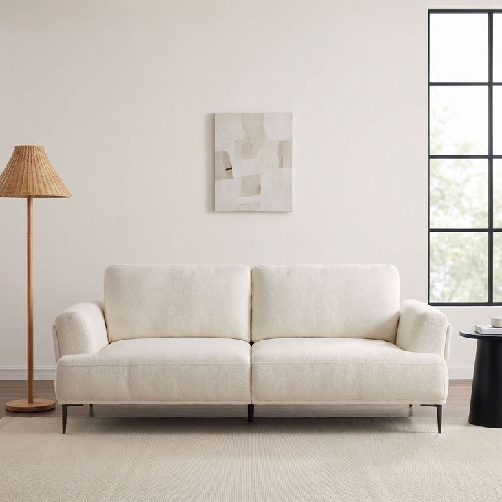 Gladbach Linen White 81" Sofa