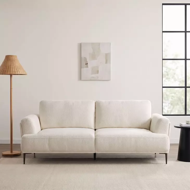 Gladbach Linen White 81" Sofa