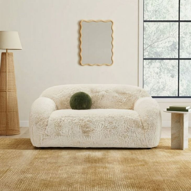 Darwen Sand 67" Loveseat with Pillow