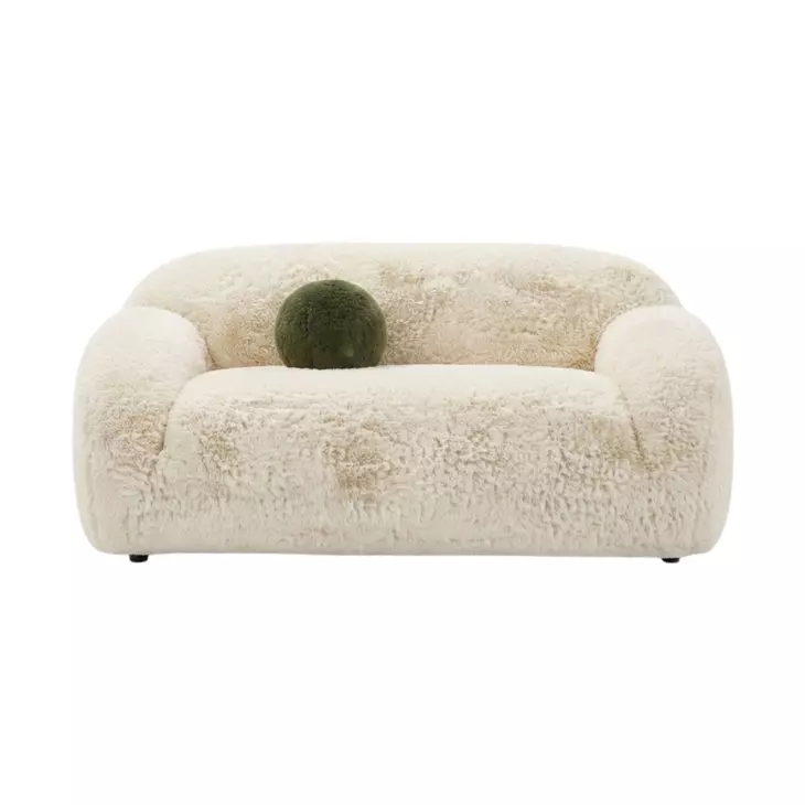 Darwen Sand 67" Loveseat with Pillow