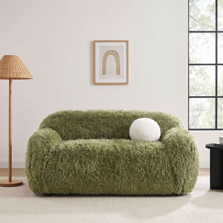 Darwen Green 67" Loveseat with Pillow